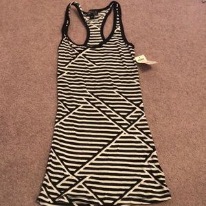 Black and white funky tank top